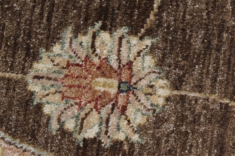 Chobi Brown Round Hand Knotted 711 X 711 Area Rug 250-26349 Image 7