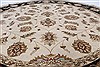 Pishavar Beige Round Hand Knotted 711 X 80  Area Rug 250-26350 Thumb 2