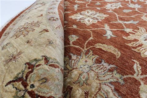 Chobi Brown Round Hand Knotted 711 X 80 Area Rug 250-26360 Image 1