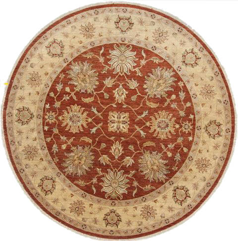 Chobi Brown Round Hand Knotted 711 X 80 Area Rug 250-26360 Image 0