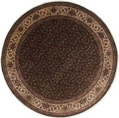 Herati Beige Round Hand Knotted 8'0" X 8'0"  Area Rug 250-26362