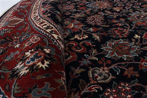 Kashan Brown Round Hand Knotted 80 X 80 Area Rug 250-26363 Image 1