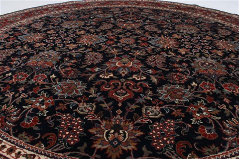 Kashan Brown Round Hand Knotted 80 X 80 Area Rug 250-26363 Image 3