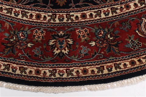 Kashan Brown Round Hand Knotted 80 X 80 Area Rug 250-26363 Image 4