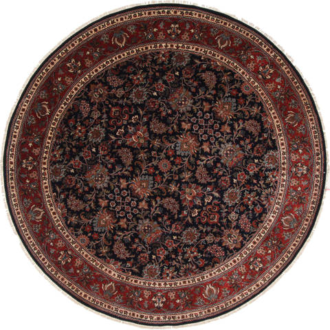 Kashan Brown Round Hand Knotted 80 X 80 Area Rug 250-26363 Image 0