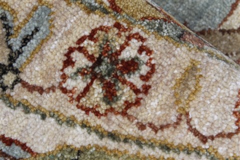 Chobi Blue Round Hand Knotted 82 X 82 Area Rug 250-26366 Image 1