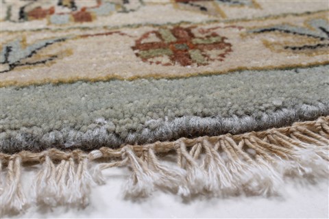 Chobi Blue Round Hand Knotted 82 X 82 Area Rug 250-26366 Image 7