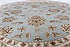 Chobi Blue Round Hand Knotted 82 X 82  Area Rug 250-26366 Thumb 4