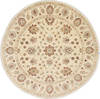 Chobi Beige Round Hand Knotted 711 X 711  Area Rug 250-26368 Thumb 0