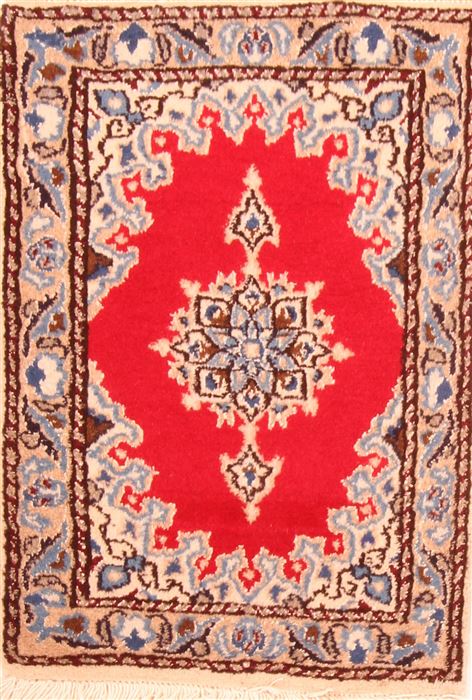 Nain Red Square Hand Knotted 16 X 22 Area Rug 253-26369 Image 0