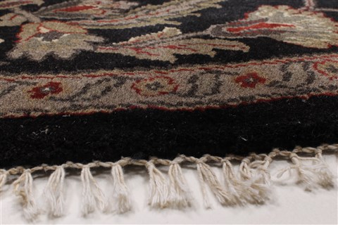 Agra Beige Round Hand Knotted 78 X 79 Area Rug 250-26371 Image 5