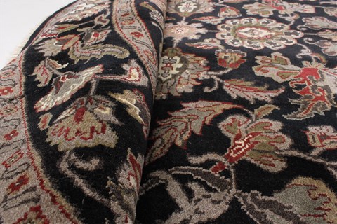 Agra Beige Round Hand Knotted 78 X 79 Area Rug 250-26371 Image 9