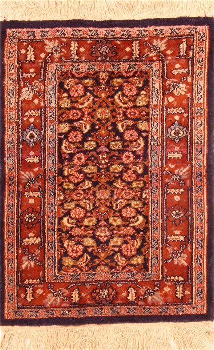 Tabriz Red Square Hand Knotted 17 X 22  Area Rug 253-26373 Image 0