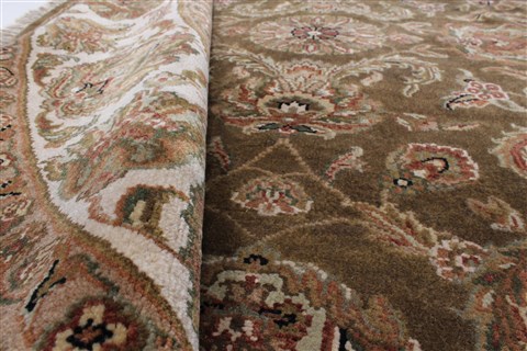 Kashan Beige Round Hand Knotted 80 X 80 Area Rug 250-26375 Image 1