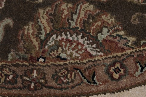 Kashan Beige Round Hand Knotted 80 X 80 Area Rug 250-26375 Image 8