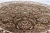 Kashan Beige Round Hand Knotted 80 X 80 Area Rug 250-26375 Thumb 3
