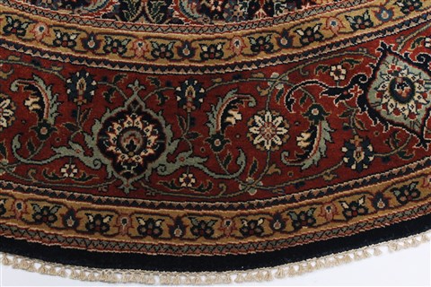 Herati Beige Round Hand Knotted 79 X 79 Area Rug 250-26377 Image 2