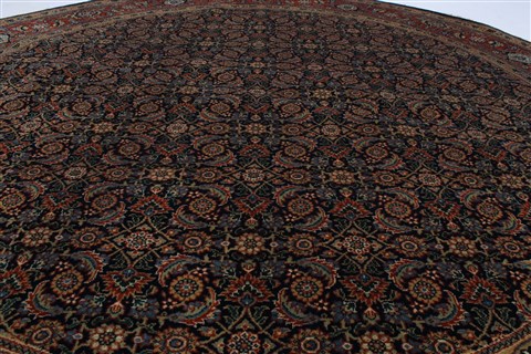Herati Beige Round Hand Knotted 710 X 710 Area Rug 250-26379 Image 1