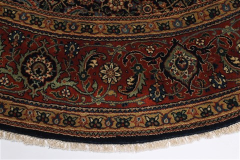 Herati Beige Round Hand Knotted 710 X 710 Area Rug 250-26379 Image 2