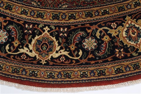 Herati Beige Round Hand Knotted 80 X 80 Area Rug 250-26380 Image 3