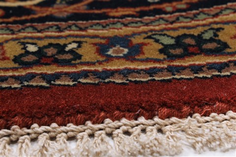 Herati Beige Round Hand Knotted 80 X 80 Area Rug 250-26380 Image 5