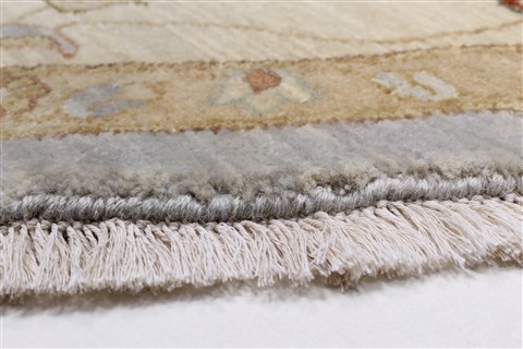 Ziegler Beige Round Hand Knotted 80 X 80 Area Rug 250-26381 Image 6