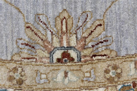 Ziegler Beige Round Hand Knotted 80 X 80 Area Rug 250-26381 Image 7