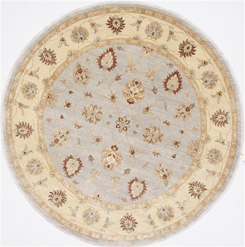 Ziegler Beige Round Hand Knotted 80 X 80 Area Rug 250-26381 Image 0
