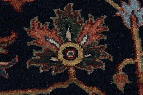 Serapi Brown Round Hand Knotted 80 X 80 Area Rug 250-26382 Image 6