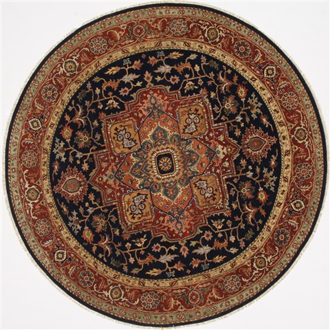 Serapi Brown Round Hand Knotted 80 X 80 Area Rug 250-26382 Image 0