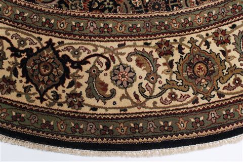 Herati Beige Round Hand Knotted 81 X 81 Area Rug 250-26384 Image 2