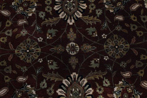 Kashan Beige Round Hand Knotted 78 X 78 Area Rug 250-26385 Image 3