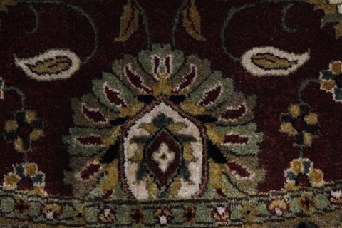 Kashan Beige Round Hand Knotted 78 X 78 Area Rug 250-26385 Image 5