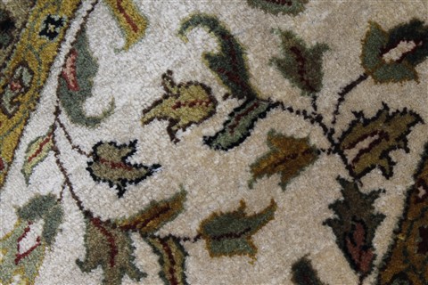 Kashan Beige Round Hand Knotted 78 X 78 Area Rug 250-26385 Image 6