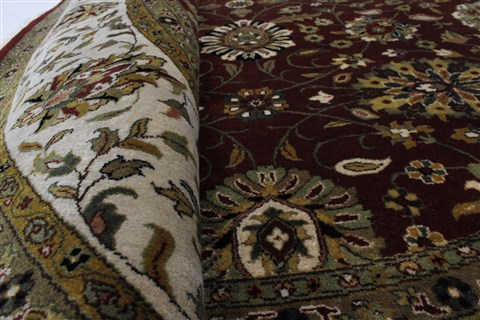 Kashan Beige Round Hand Knotted 78 X 78 Area Rug 250-26385 Image 7
