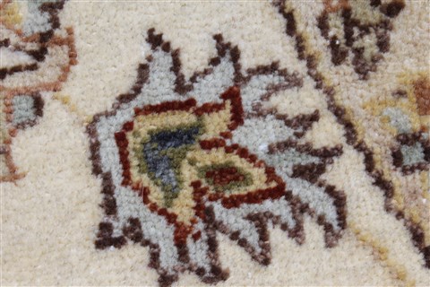 Chobi Brown Round Hand Knotted 711 X 711 Area Rug 250-26386 Image 1