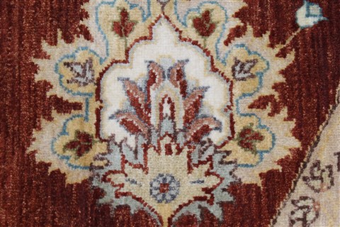 Chobi Brown Round Hand Knotted 711 X 711 Area Rug 250-26386 Image 9