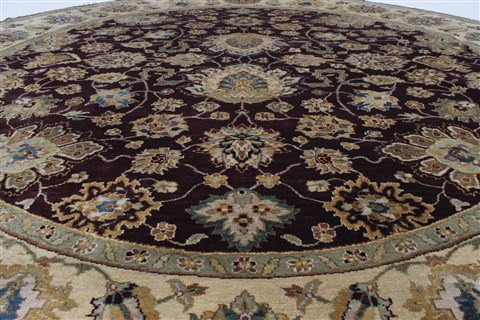 Kashan Beige Round Hand Knotted 83 X 84 Area Rug 250-26387 Image 4