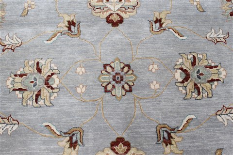 Chobi Blue Round Hand Knotted 80 X 80 Area Rug 250-26388 Image 5