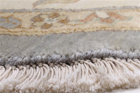 Chobi Blue Round Hand Knotted 80 X 80 Area Rug 250-26388 Image 6