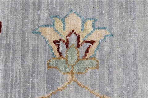 Chobi Blue Round Hand Knotted 80 X 80 Area Rug 250-26388 Image 7