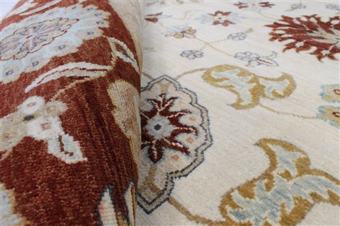 Chobi Beige Round Hand Knotted 711 X 80 Area Rug 250-26389 Image 10