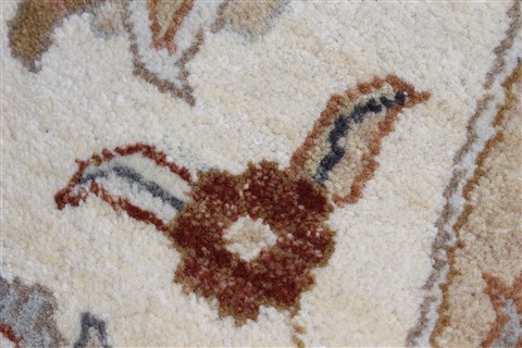 Chobi Beige Round Hand Knotted 710 X 710 Area Rug 250-26390 Image 10