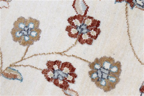 Chobi Beige Round Hand Knotted 710 X 710 Area Rug 250-26390 Image 8