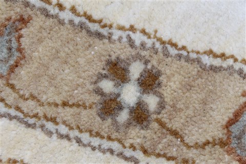 Chobi Beige Round Hand Knotted 710 X 710 Area Rug 250-26390 Image 9