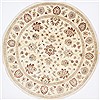 Chobi Beige Round Hand Knotted 710 X 710  Area Rug 250-26390 Thumb 0