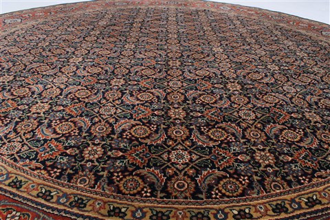 Herati Beige Round Hand Knotted 80 X 80 Area Rug 250-26391 Image 3