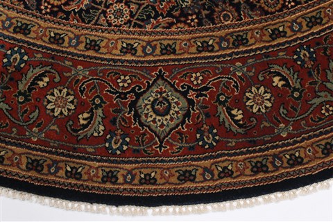 Herati Beige Round Hand Knotted 80 X 80 Area Rug 250-26391 Image 4