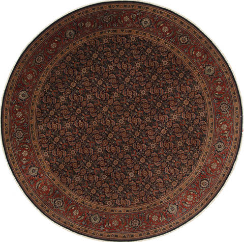 Herati Beige Round Hand Knotted 80 X 80 Area Rug 250-26391 Image 0