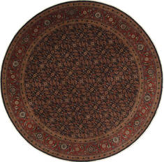 Herati Beige Round Hand Knotted 8'0" X 8'0"  Area Rug 250-26391
